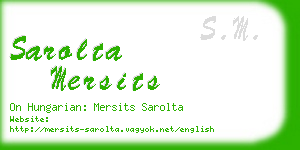 sarolta mersits business card